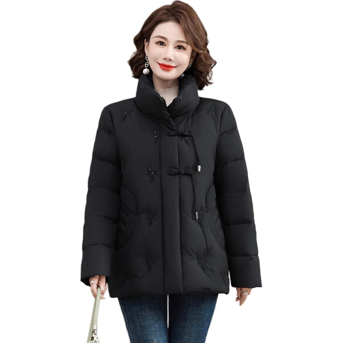 鸭鸭 新款优雅休闲纯色羽绒服 女款