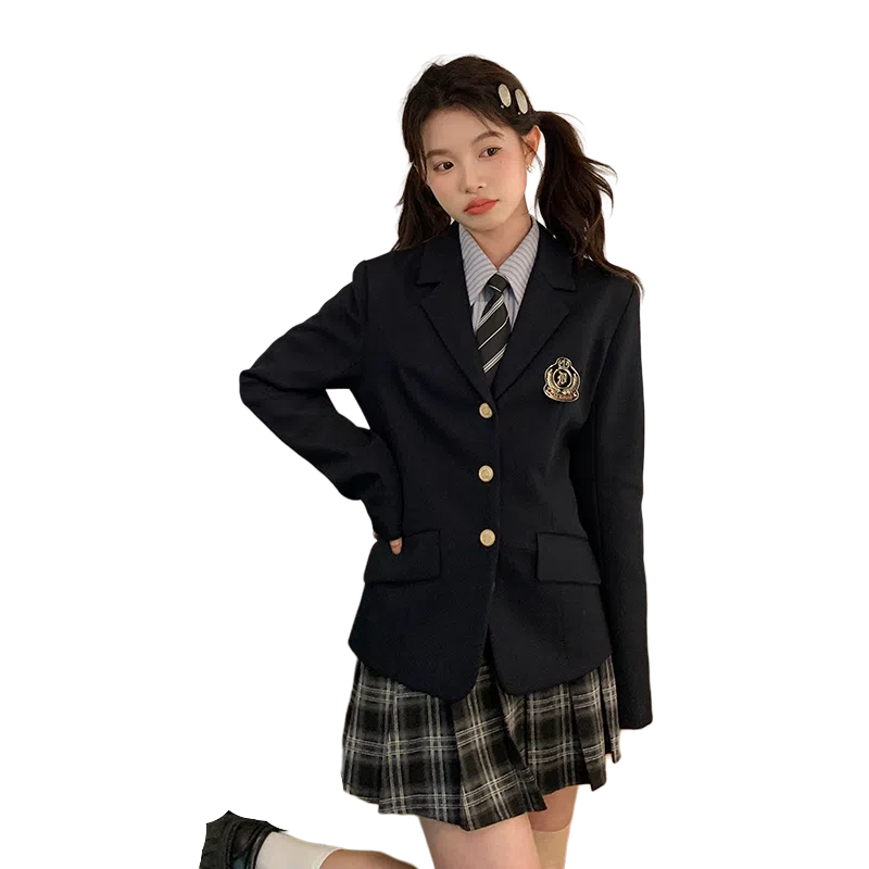 东鲸岁时记 学院风收腰高智感穿搭上衣学生职场通勤半裙制服 女款