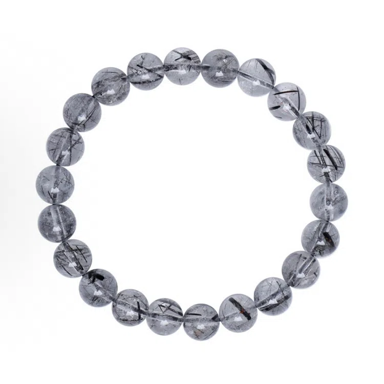 千叶珠宝 招财高奢新中式国风转运珠串天然 黑发晶 手串 男女同款情侣款