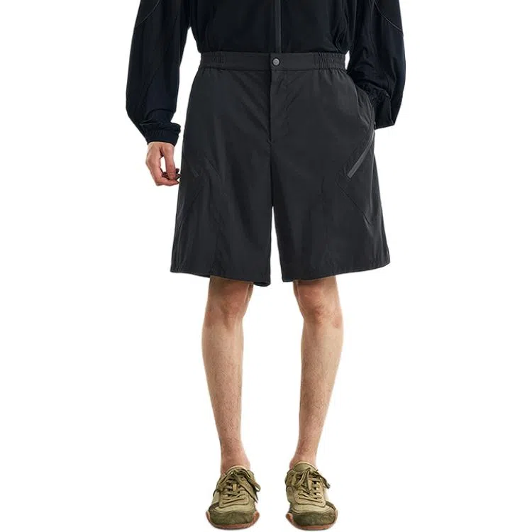 速写 宽松机能纯色拉链户外休闲短裤 男款