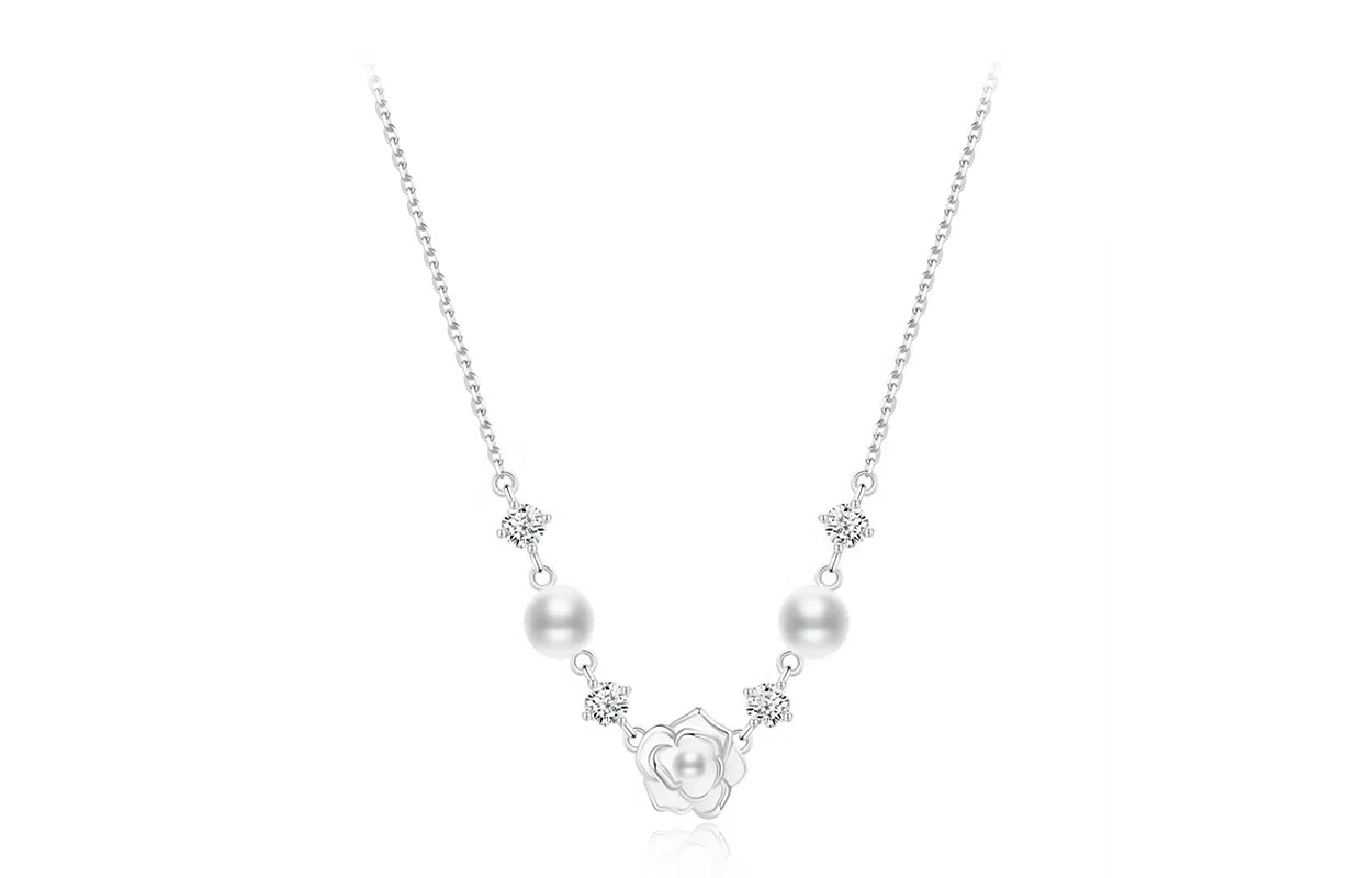 WANLIACC Dream Camellia Necklace S925 Silver