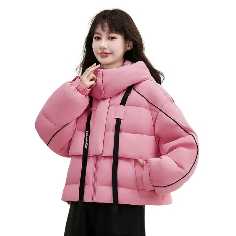 鸭鸭 时尚百搭韩版短款面包服羽绒服 女款