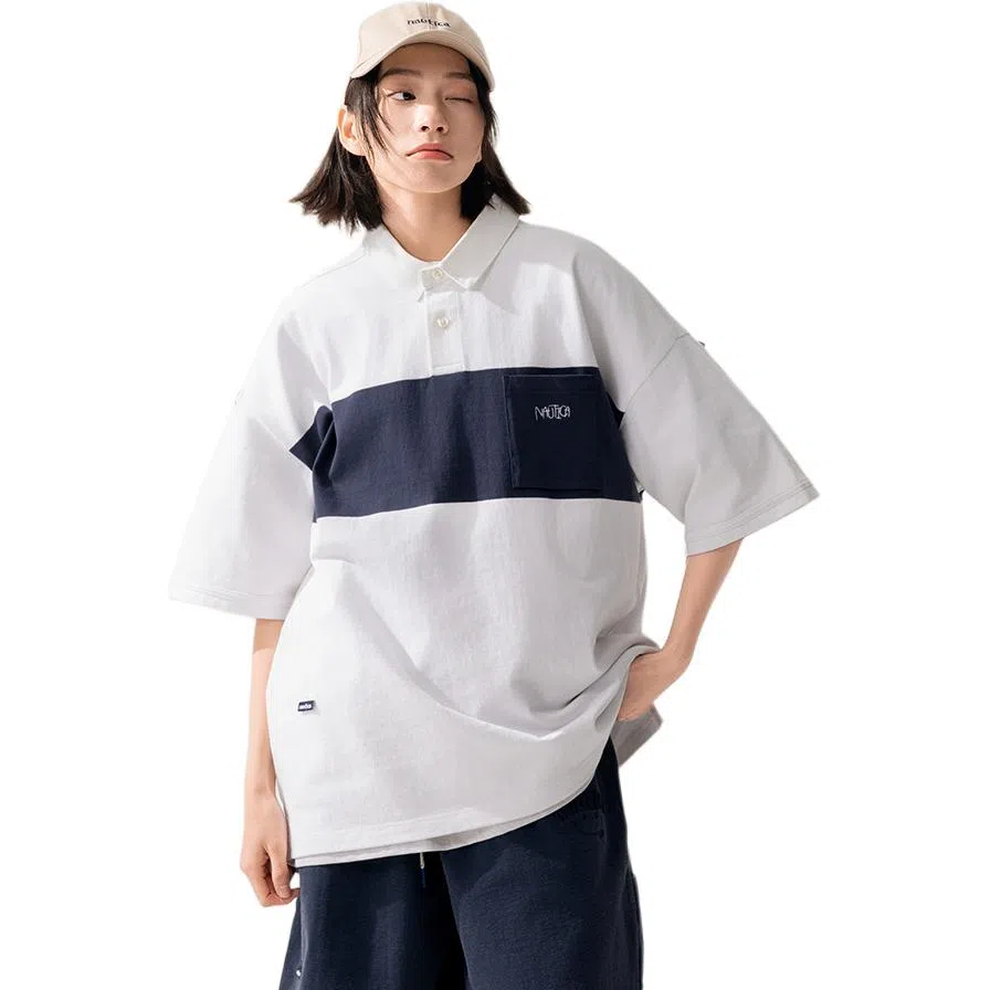 nautica white sail Polo