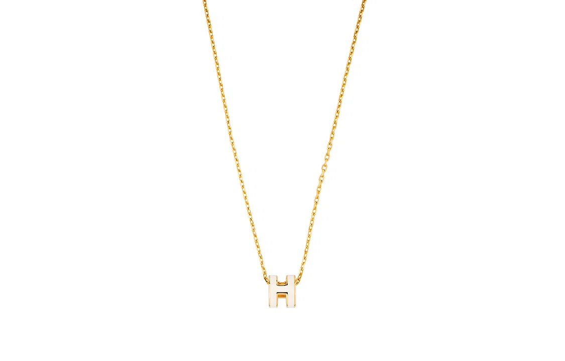 Hermes Mini Pop H Necklace Gold