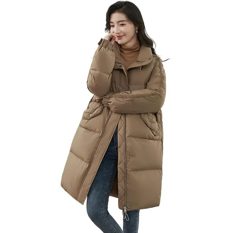 鸭鸭 休闲纯色加厚保暖羽绒服 女款