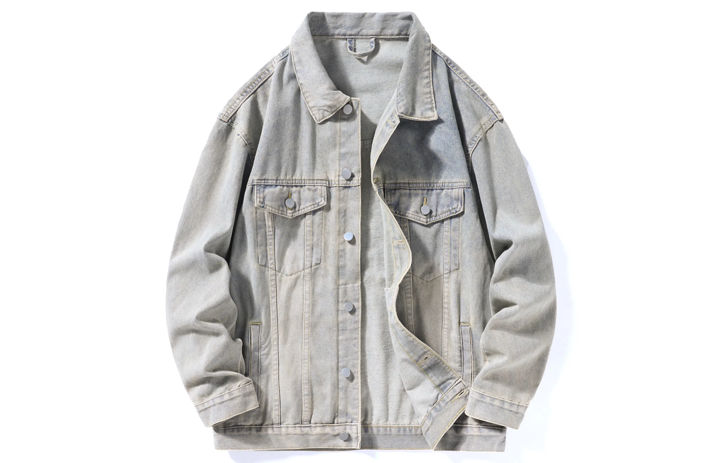 王者荣耀 美式复古水洗做旧翻领宽松舒适高街休闲百搭时尚牛仔外套 男女同款