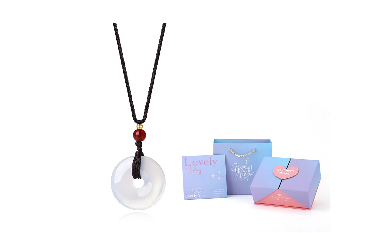 饰伴 国潮平安扣 气质国风一对 玛瑙 项链 生日礼,物  男女同款情侣款