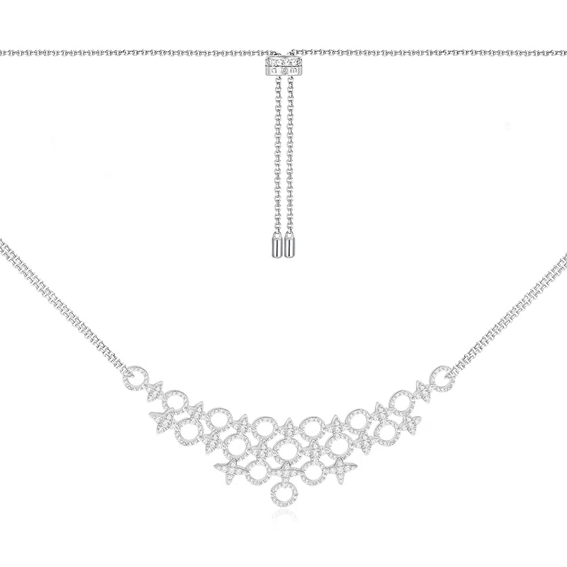 apm Monaco Star Circle Adjustable Necklace 925 Silver