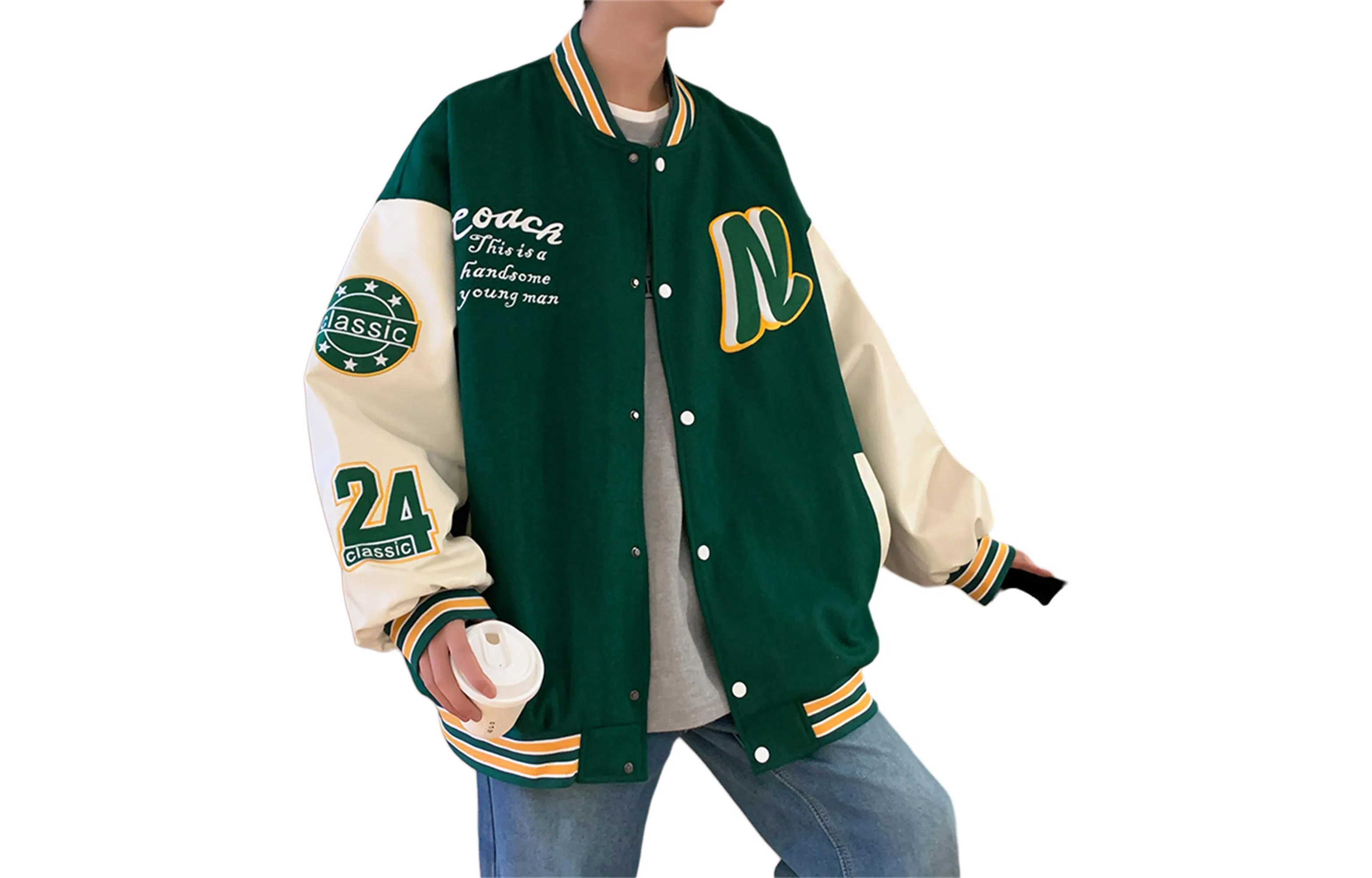 FA2LO Varsity Jacket Black