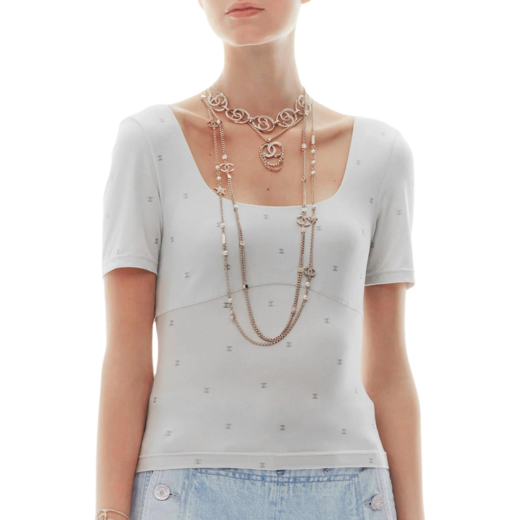 CHANEL Logo Print T-Shirt