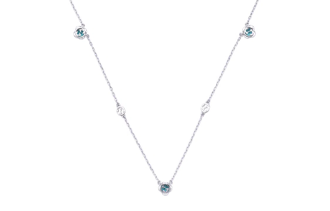 GUCCI Classic Double G Necklace Silver