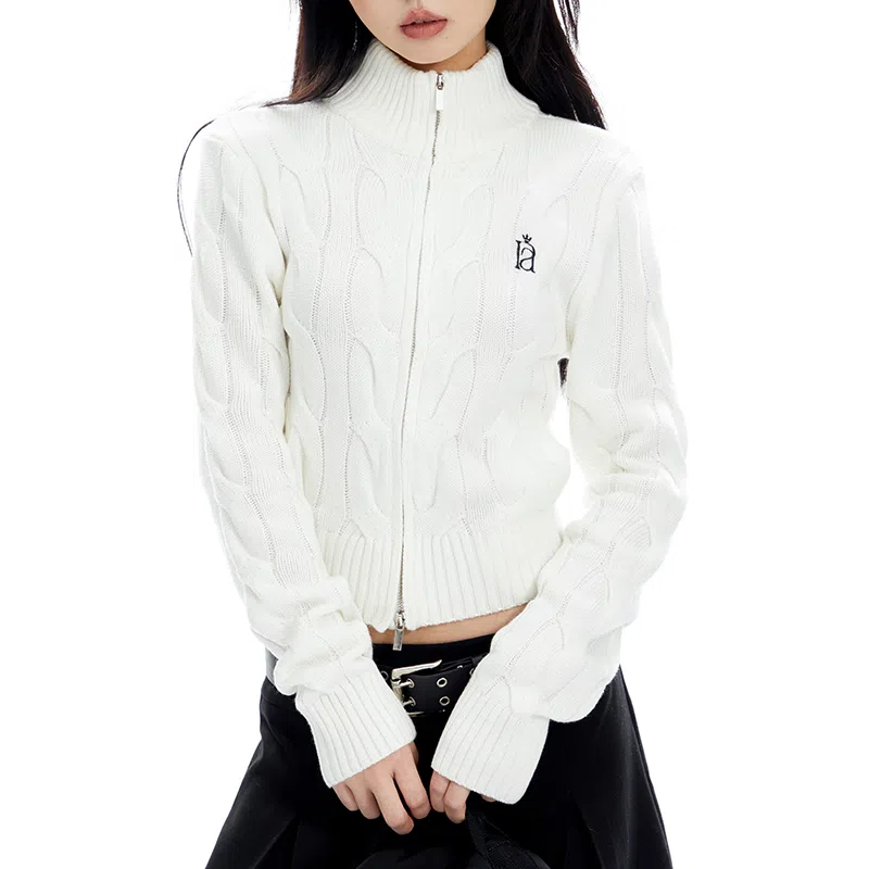 APEA Vintage Embroidered Knit Cardigan