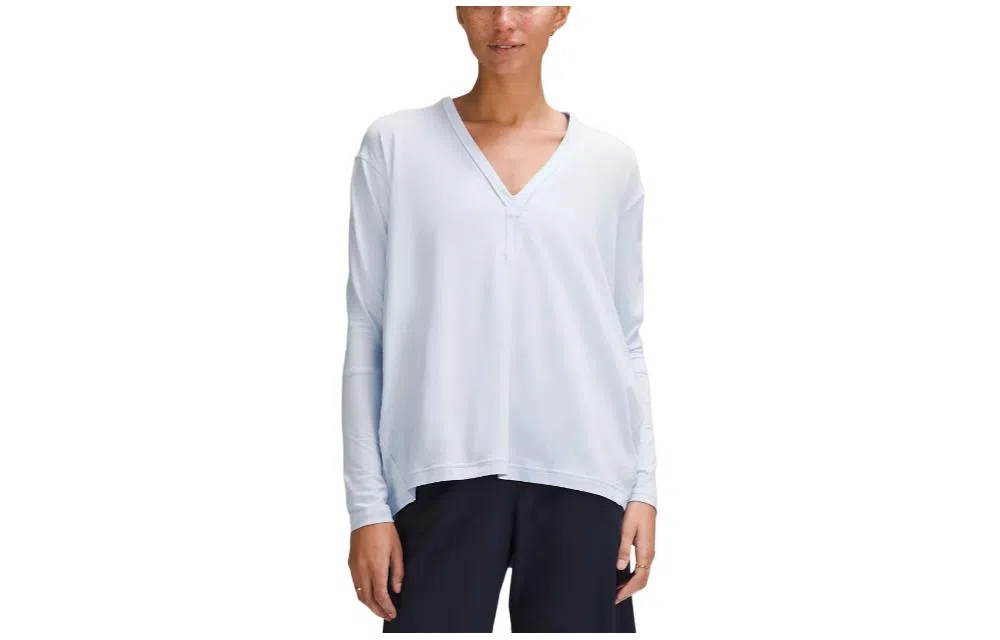 lululemon Back in Action V-Neck Long Sleeve Tee