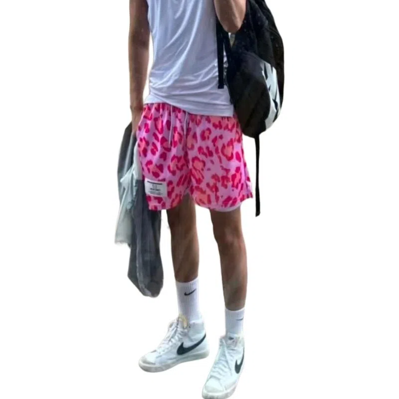 美式高街复古潮流舒适透气百搭篮球训练五分裤运动短裤 男女同款