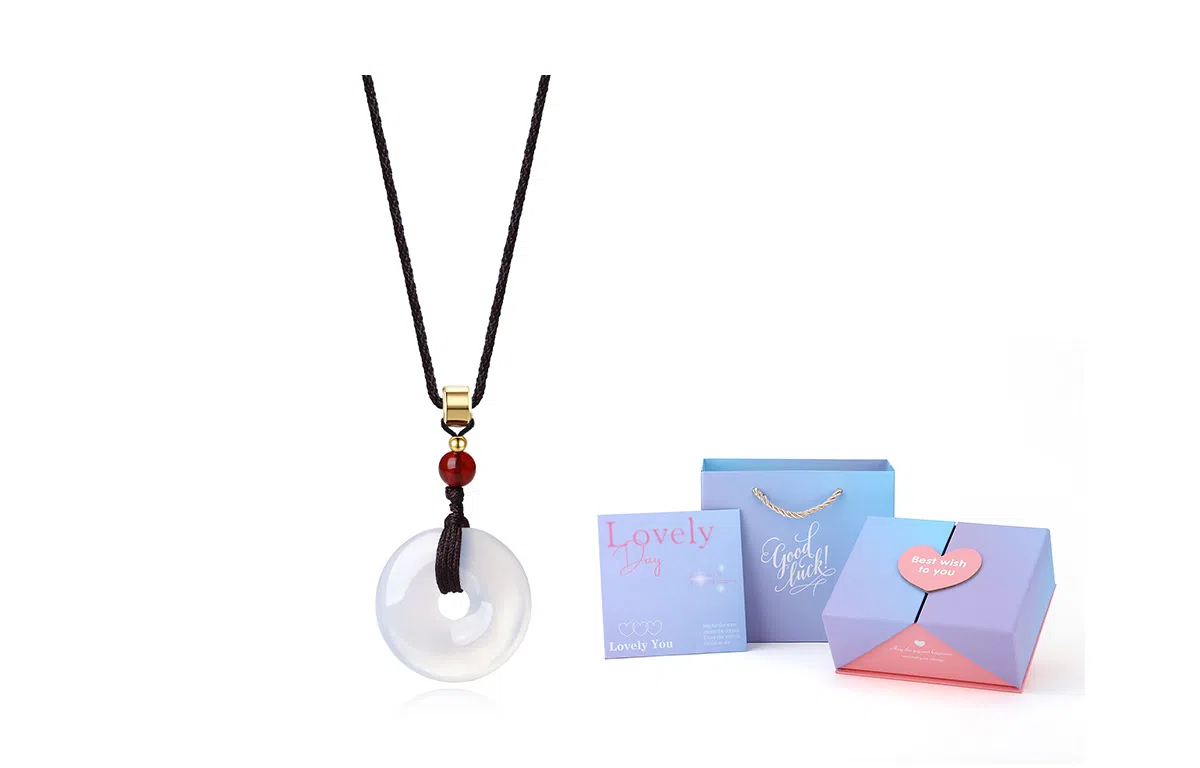 饰伴 国潮平安扣 气质国风一对 玛瑙 项链 生日礼,物  男女同款情侣款