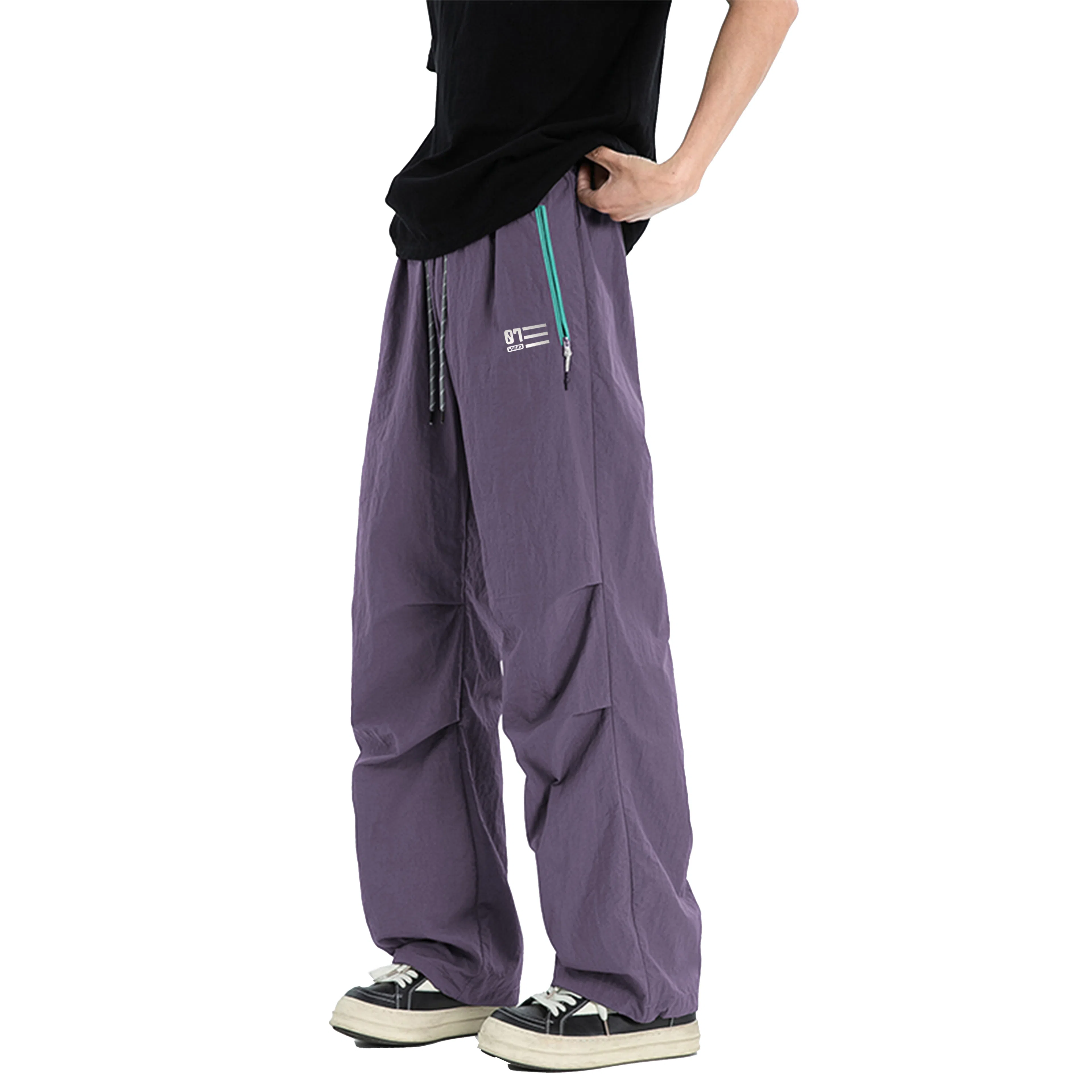 王者荣耀 美式高街反光机能伞兵户外登山通勤防水透气宽松百搭潮流时尚休闲裤 男女同款