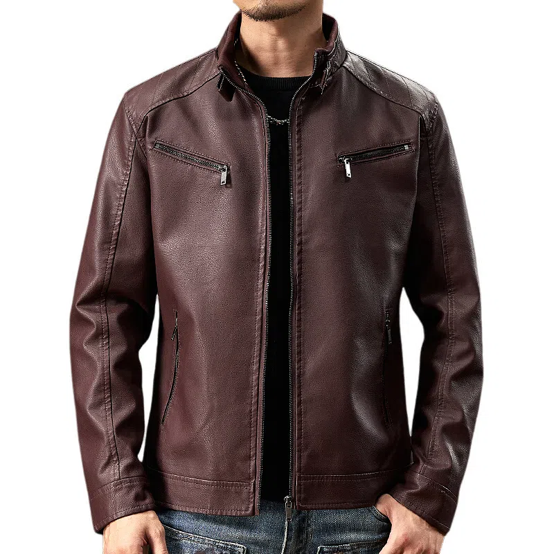 dme Classic Biker Leather Jacket