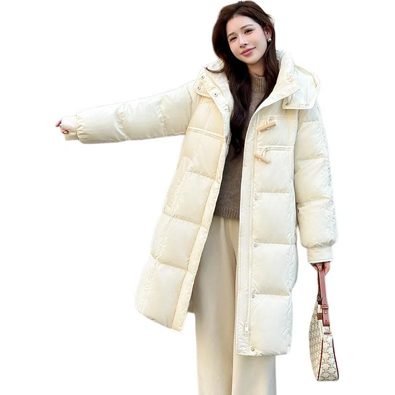 鸭鸭 中长款时尚百搭高克重加厚保暖羽绒服 女款