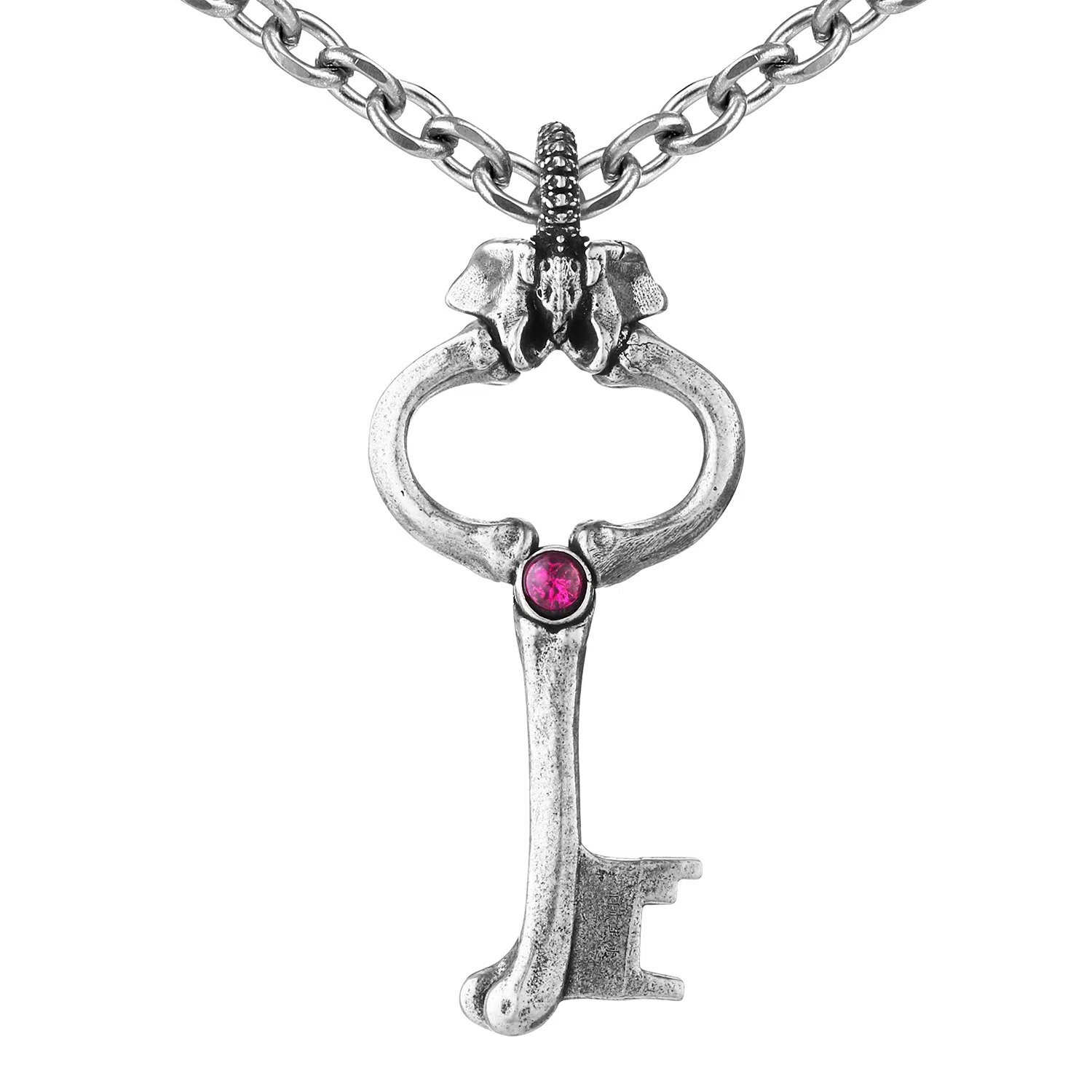 【可定制刻字】 白木黑冰 脊骨钥匙 潮流时尚新中式高级感原创设计 银合金 项链 男款 礼盒