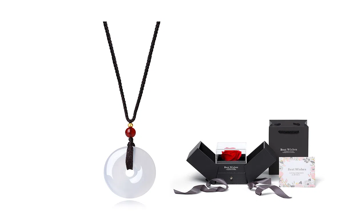 饰伴 国潮平安扣 气质国风一对 玛瑙 项链 生日礼,物  男女同款情侣款