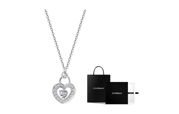 CAROMAY Heart Lock Necklace