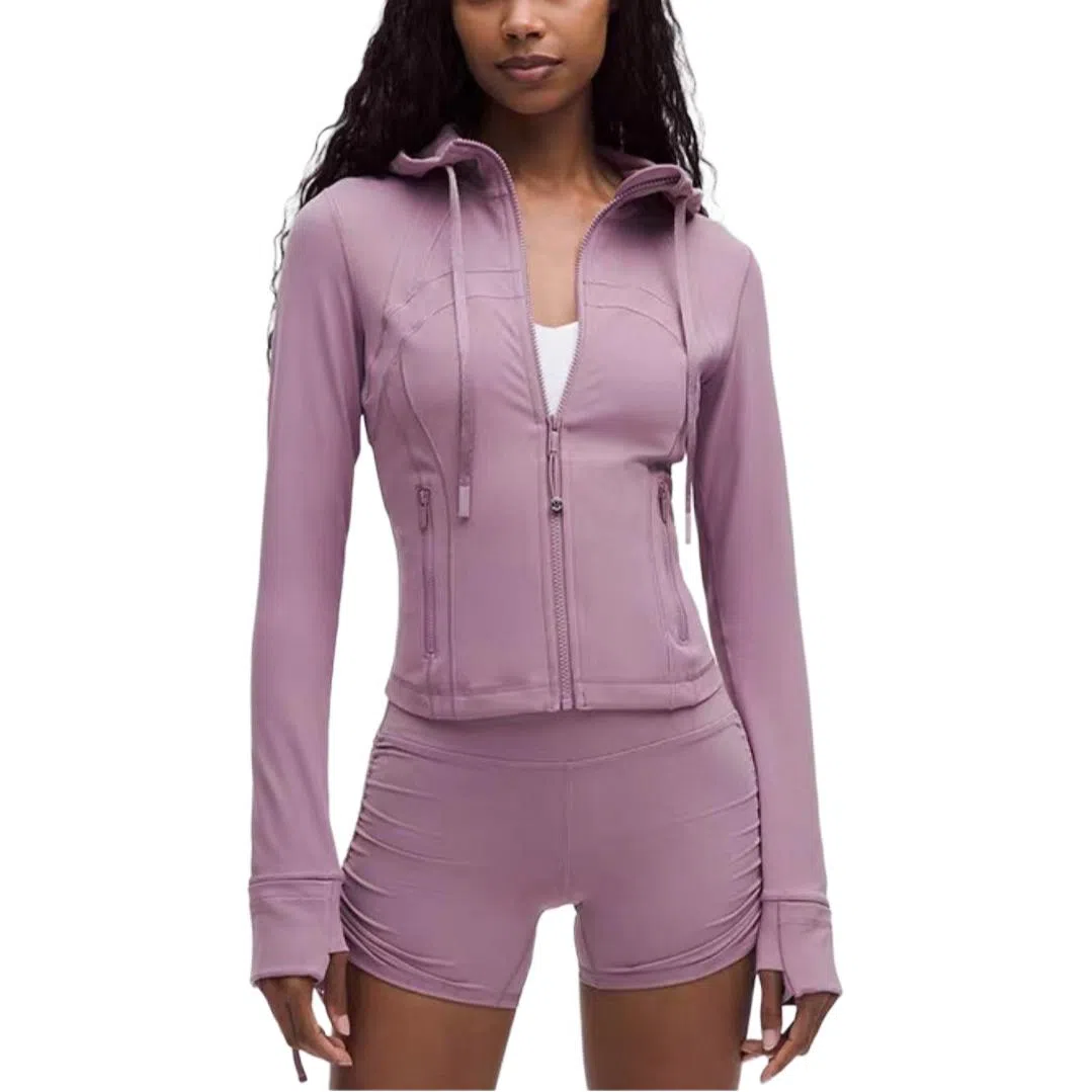 lululemon Hooded Zip Jacket Khaki