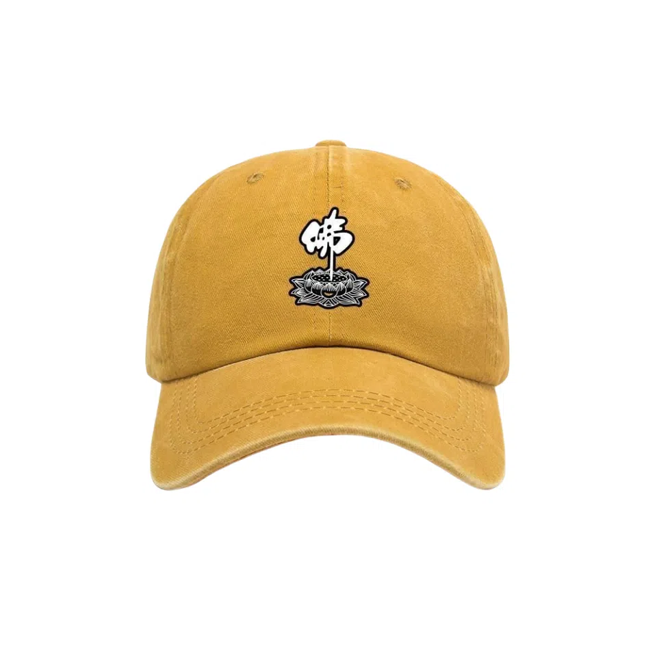 图涂丫 心法莲花佛系帽子 遮阳帽#好运 棉 鸭舌帽 男女同款情侣款