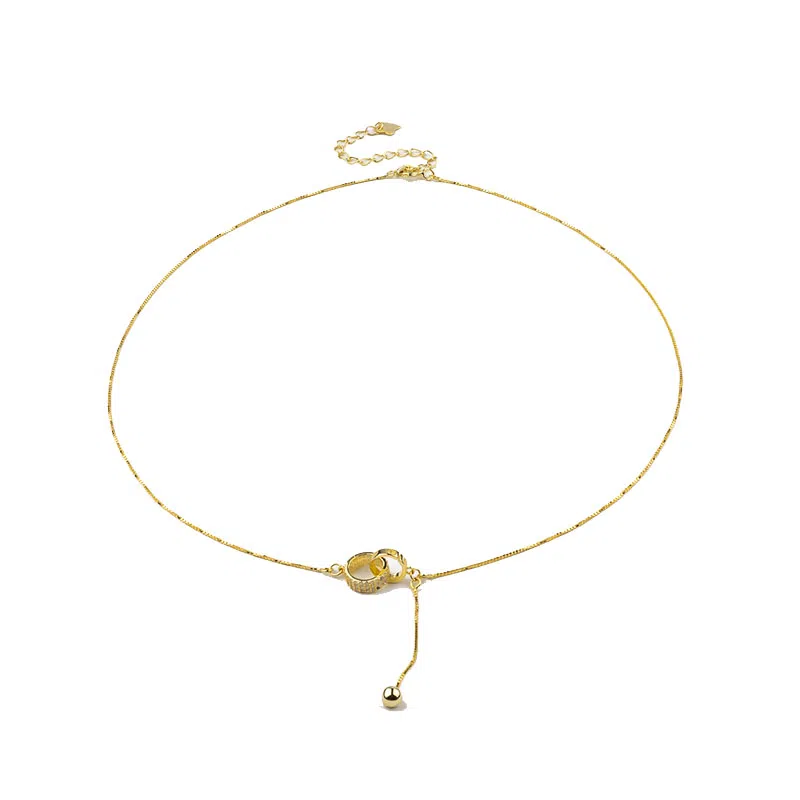 卡铂雅 金色高级感港风气质复古休闲高级感潮流设计极简 锆石 项链 女款