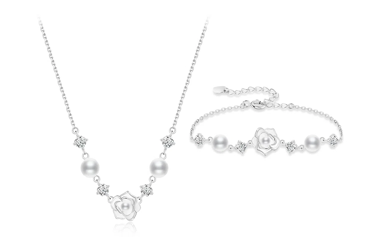 WANLIACC Dream Camellia Necklace S925 Silver