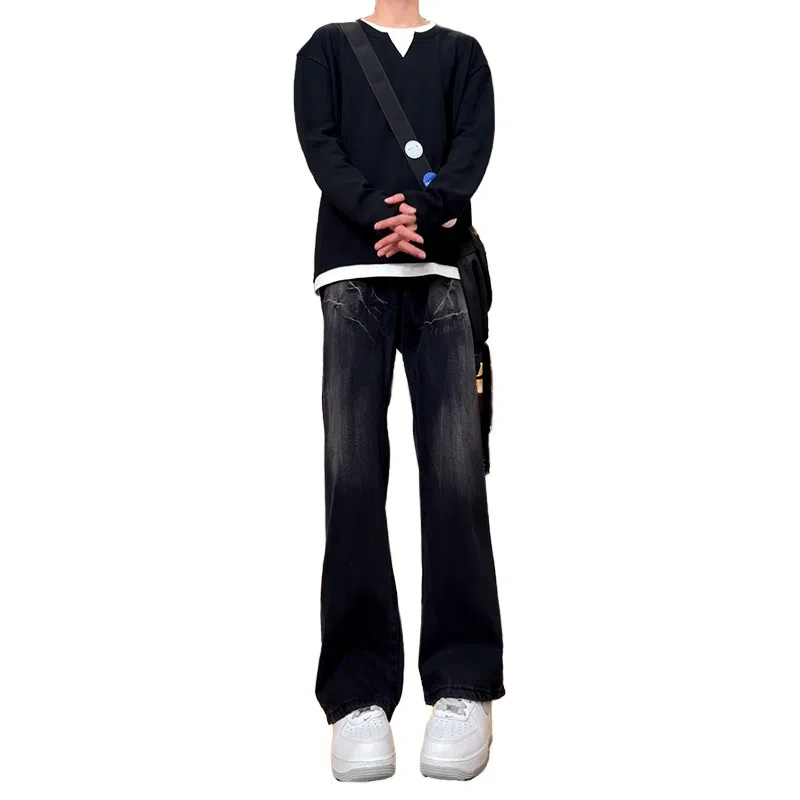 UPXIW Vintage Denim Pants