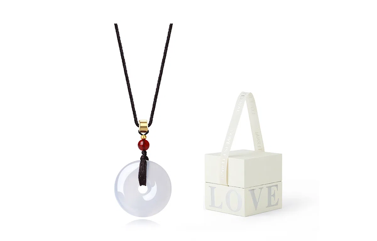 饰伴 国潮平安扣 气质国风一对 玛瑙 项链 生日礼,物  男女同款情侣款