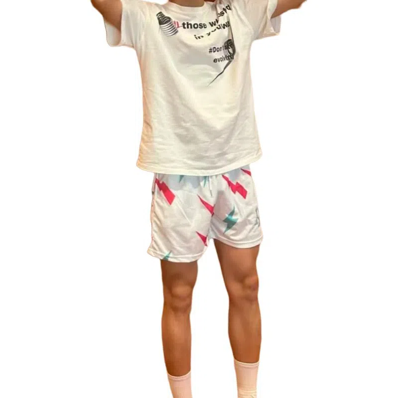 美式高街复古潮流舒适透气百搭篮球训练五分裤运动短裤 男女同款