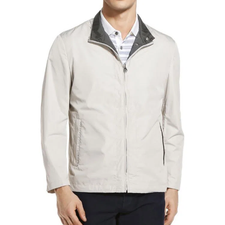 佛朗尼·齐拉 时尚个性立领夹克外套 男款 白灰