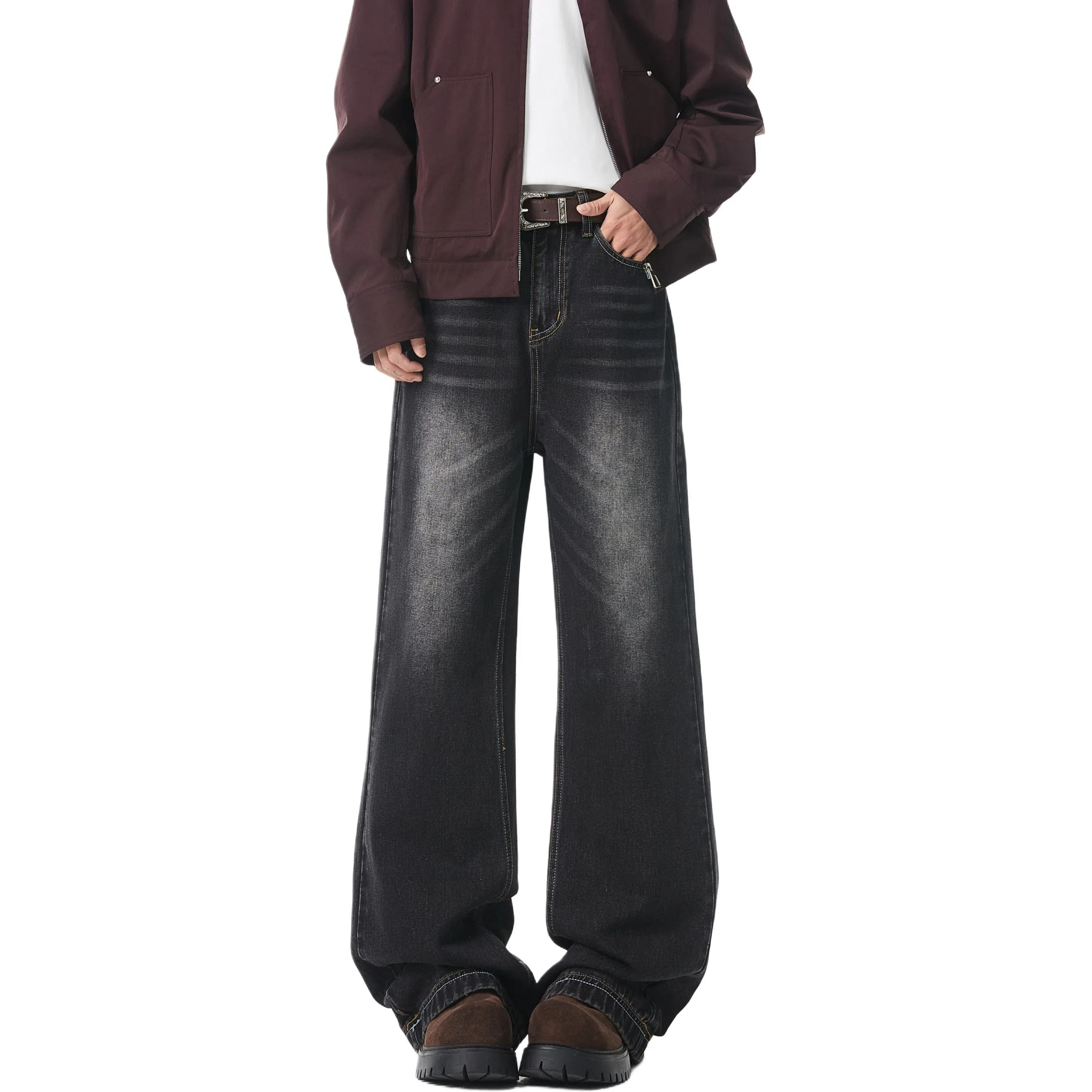 KEIRANDUN Loose Straight Vintage Jeans