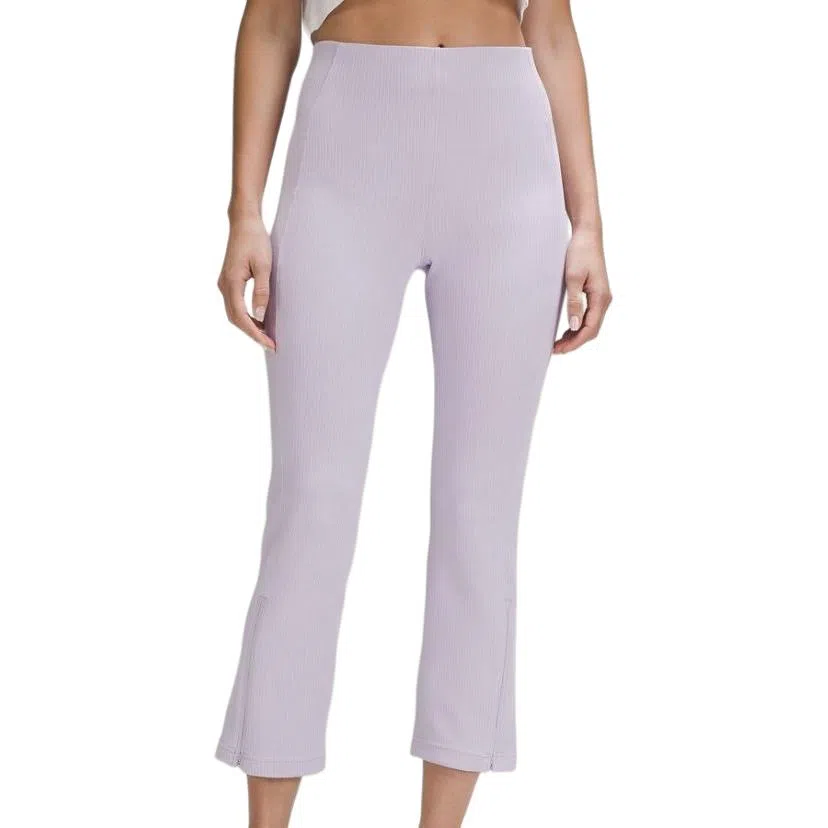 lululemon Ribbed Softstreme Zip-Leg High-Rise Cropped Pants 25"