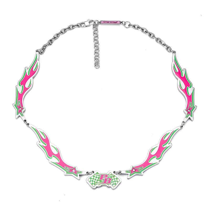 PLASTIC BRAIN Flame Necklace