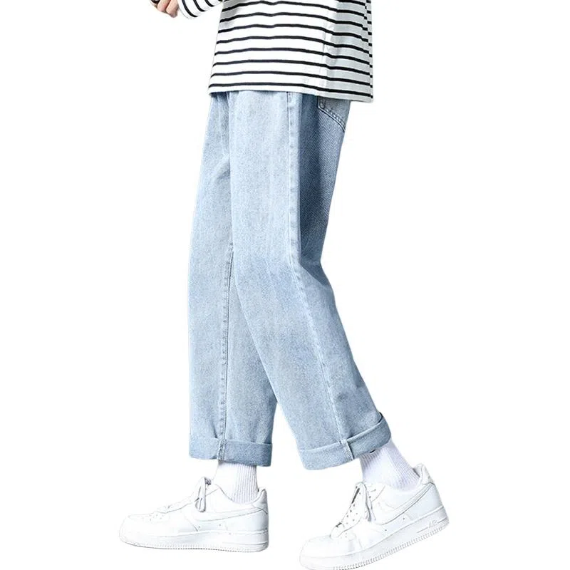 PWUE Ice Blue Straight Crop Pants