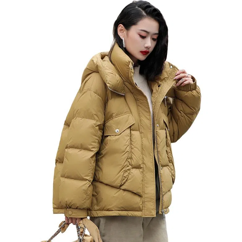 鸭鸭 连帽加厚保暖羽绒服 女款