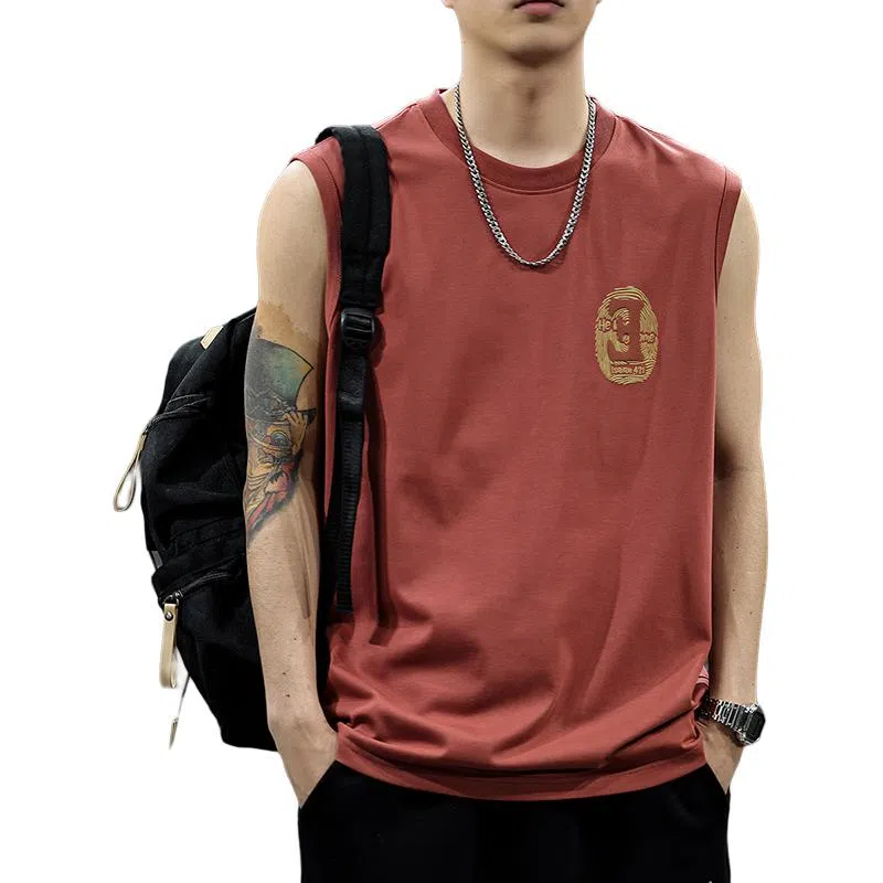 Qianjin Niu Summer Streetwear Embossed Vest