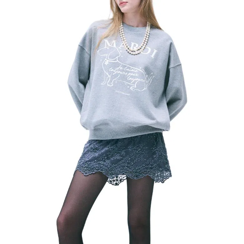 MARDI MERCREDI FW24 SWINGTHETAILDDANJIFLOWERCHOKER-GREYIVORY