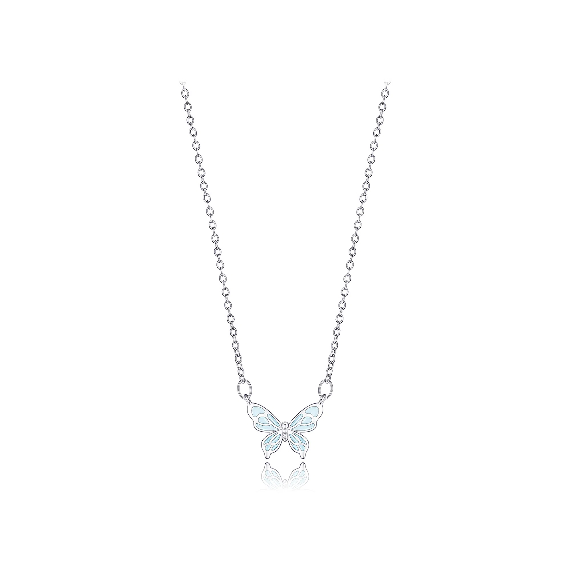 星珍思 梦幻甜美小众设计灵动蝴蝶锁骨链 轻奢浪漫精致约会通勤百搭 圣诞新年 合金 项链 女款