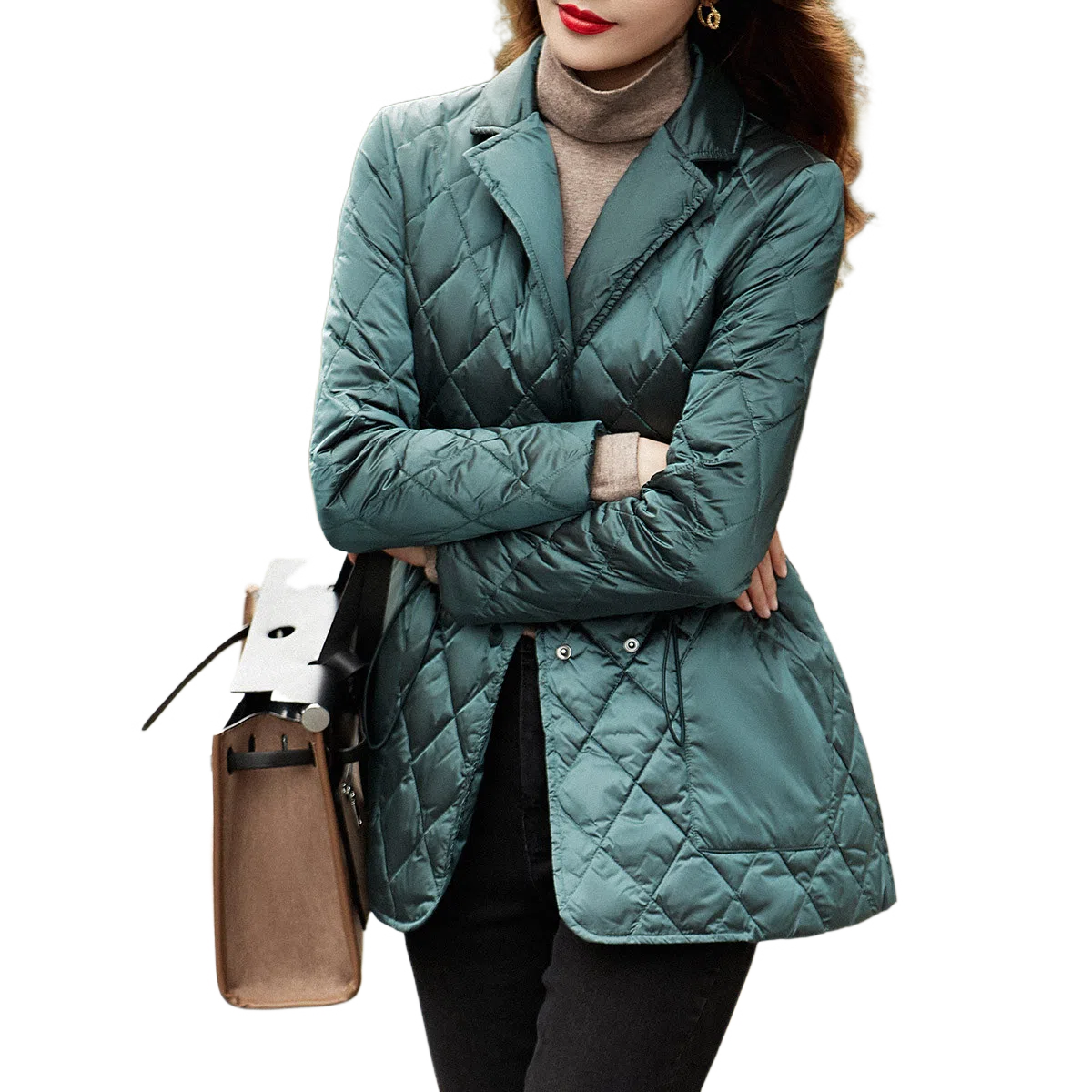 【dme】 纯色优雅气质时尚收腰高级感羽绒服 女款