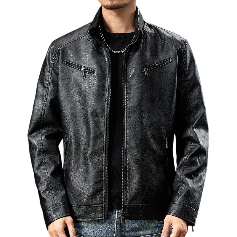 dme Classic Biker Leather Jacket