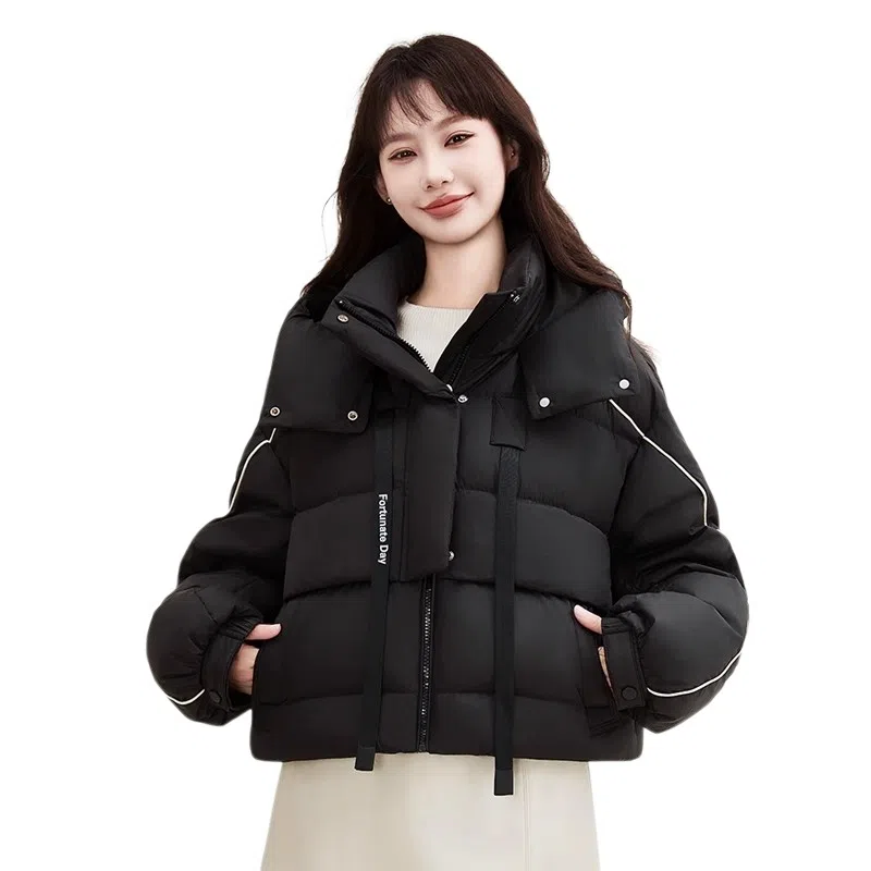 鸭鸭 时尚百搭韩版短款面包服羽绒服 女款