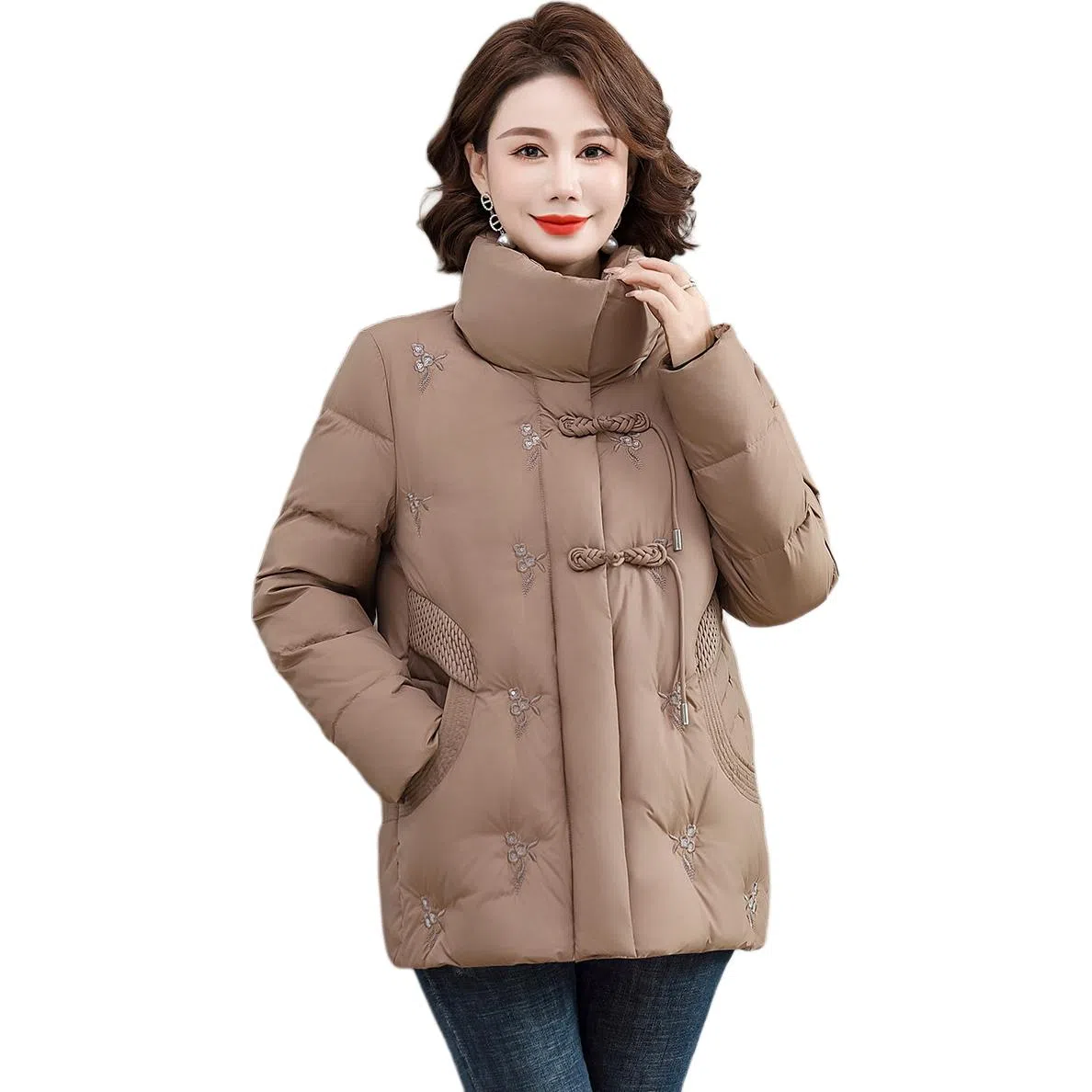 鸭鸭 新款优雅休闲纯色羽绒服 女款