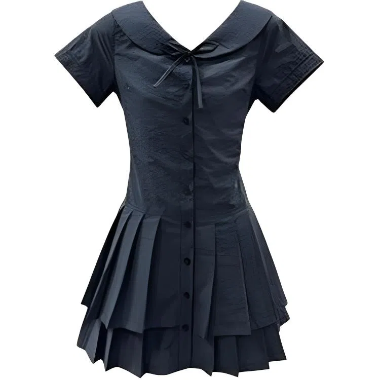 黛尔佳人 舒适潮流简约短袖连衣裙 女款