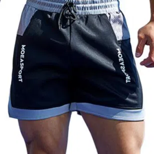 墨立方 脚边开叉设计防掉隐形拉链更自如运动短裤 男款