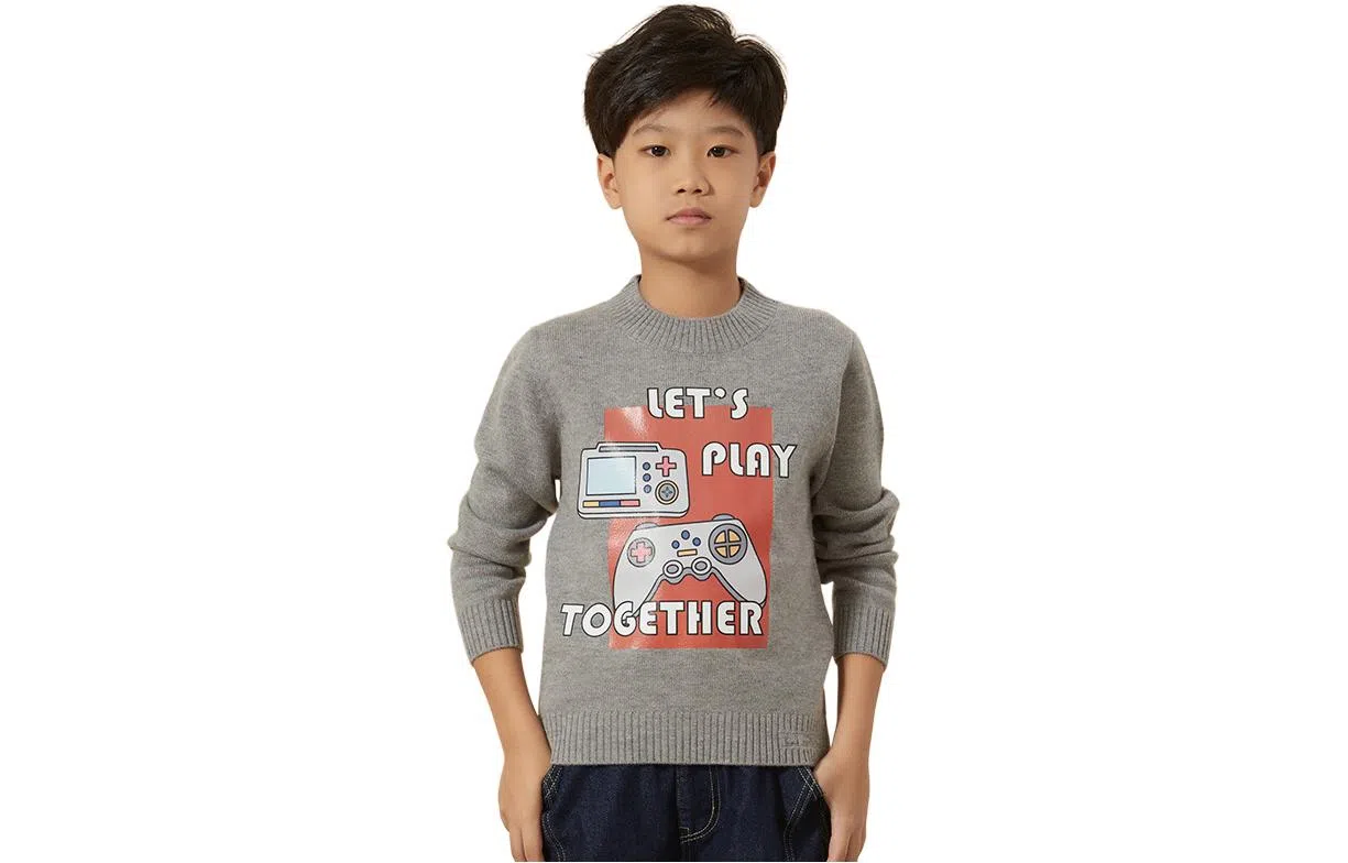 儿童款 恒源祥 打底加厚针织印花保暖毛衣