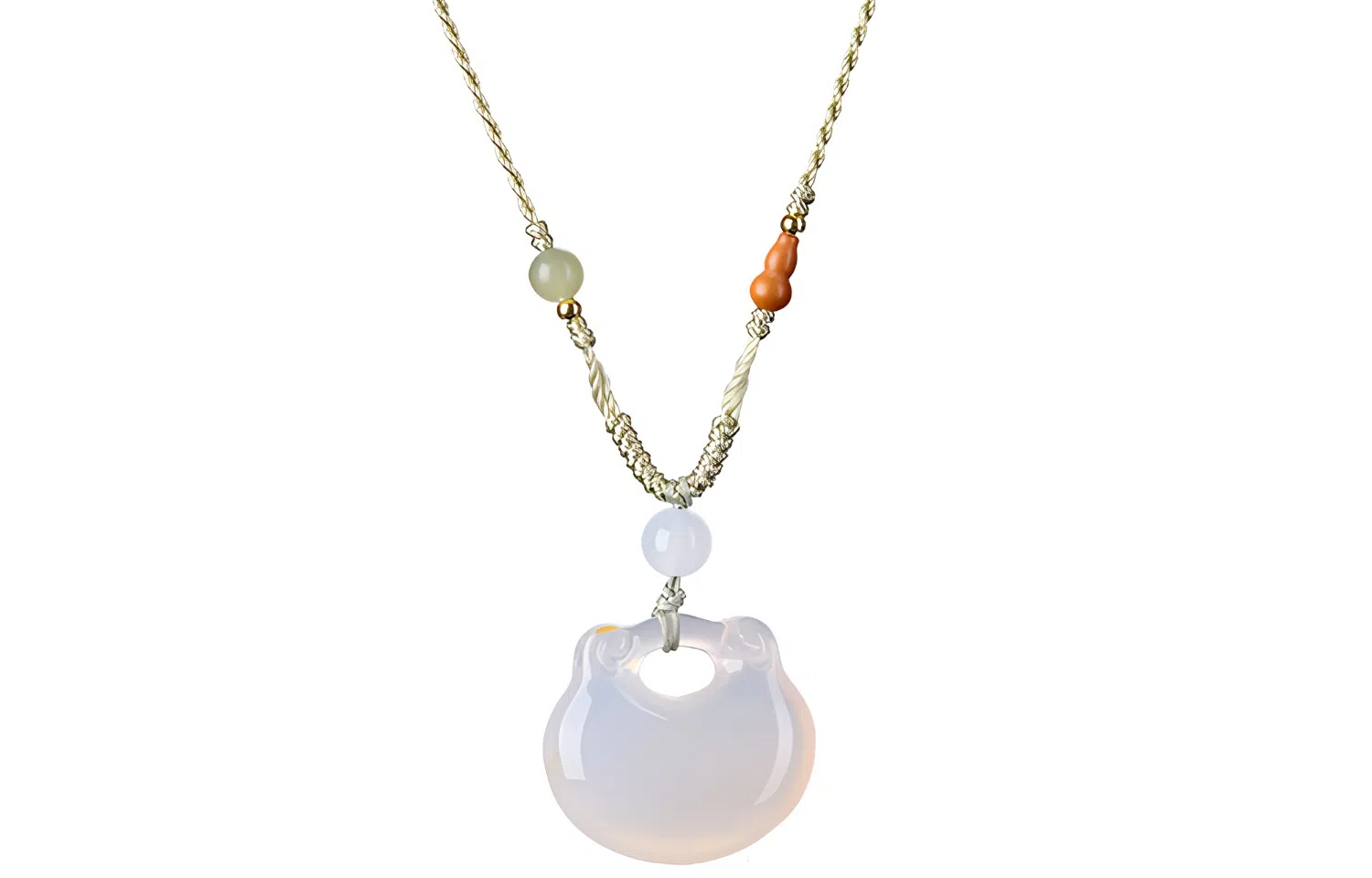 石头记 小胖福 玉洁冰清福袋 新中式国风复古 福气满满 吉祥如意 礼盒款 玉髓 玉石项链 女款