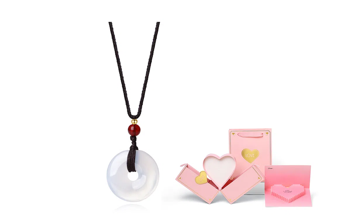 饰伴 国潮平安扣 气质国风一对 玛瑙 项链 生日礼,物  男女同款情侣款